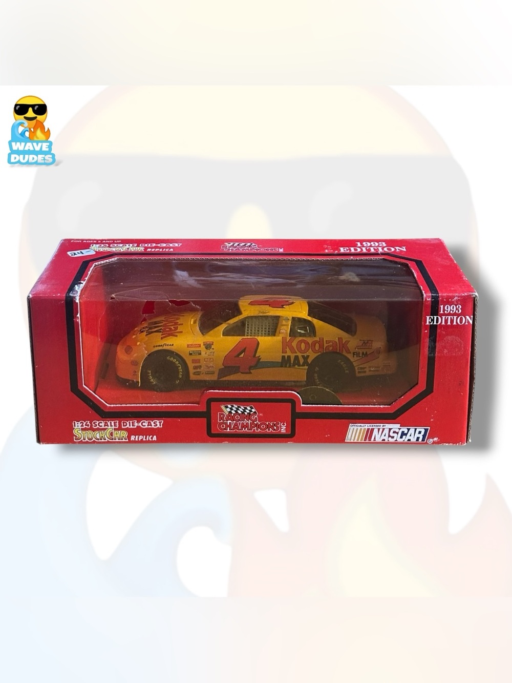 Racing Champions 1993 #4 Kodak Max Chevy Lumina Die Cast Car